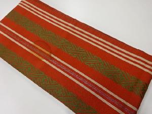 アンティーク　縞に紗綾形模様織出し子供帯（材料）